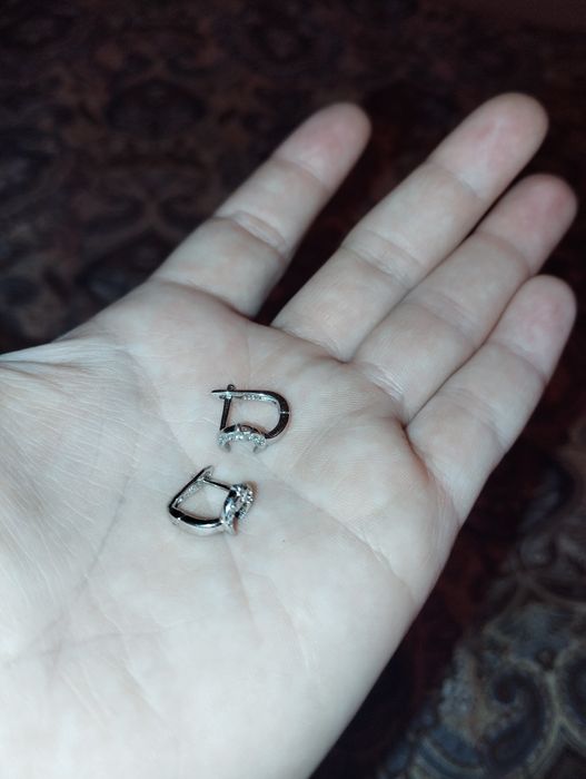 Серьги серебряные детские