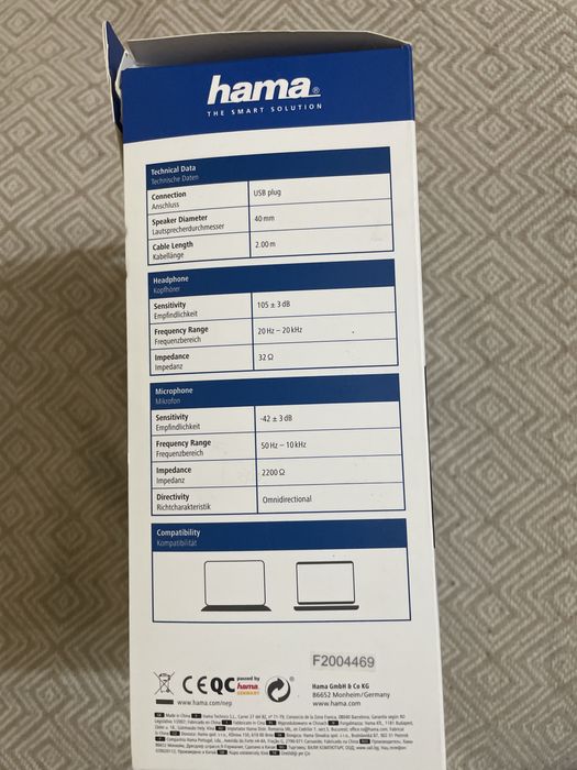 Наушники hama офисные