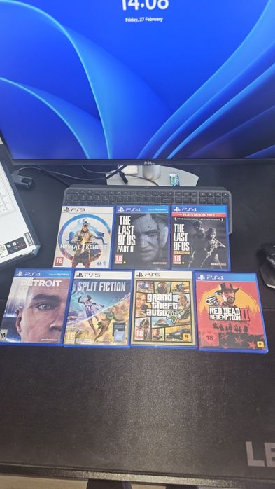 Jocuri PS4 PS5, GTA5, RDR2, last of us 1/2, MK1, Split Fiction.