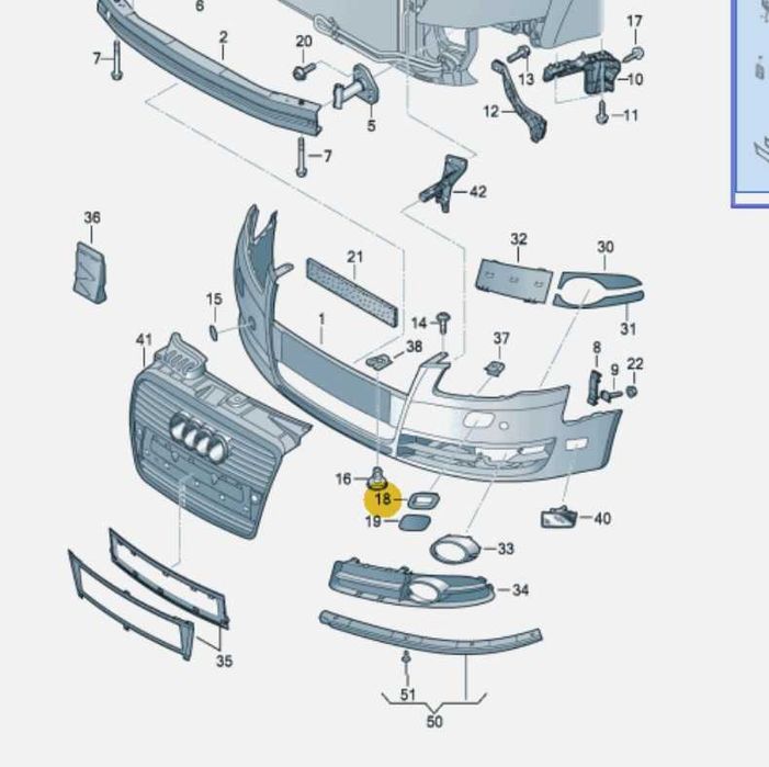 Rame ghidaj spalator faruri – Audi S4 B6 2003–2005 - stanga x dreapta
