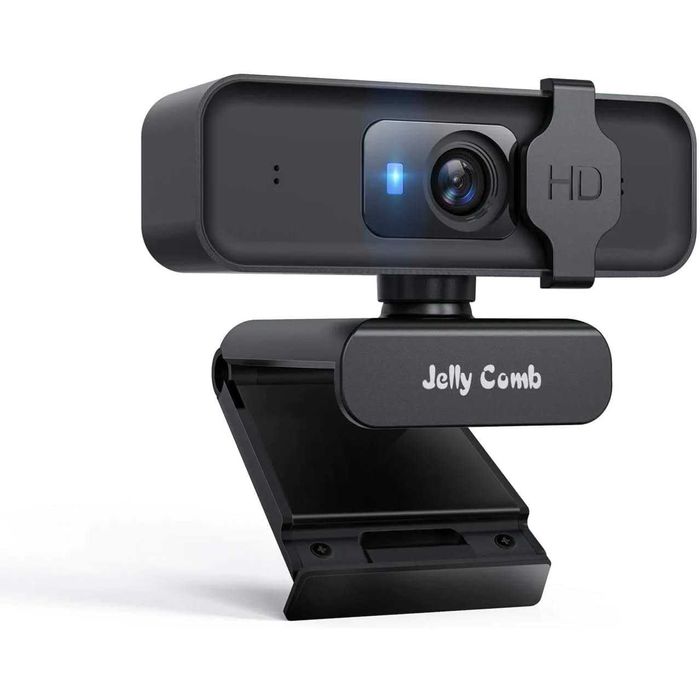 Jelly Comb уеб камера Full HD 1080P за видео разговори, сребърно черна