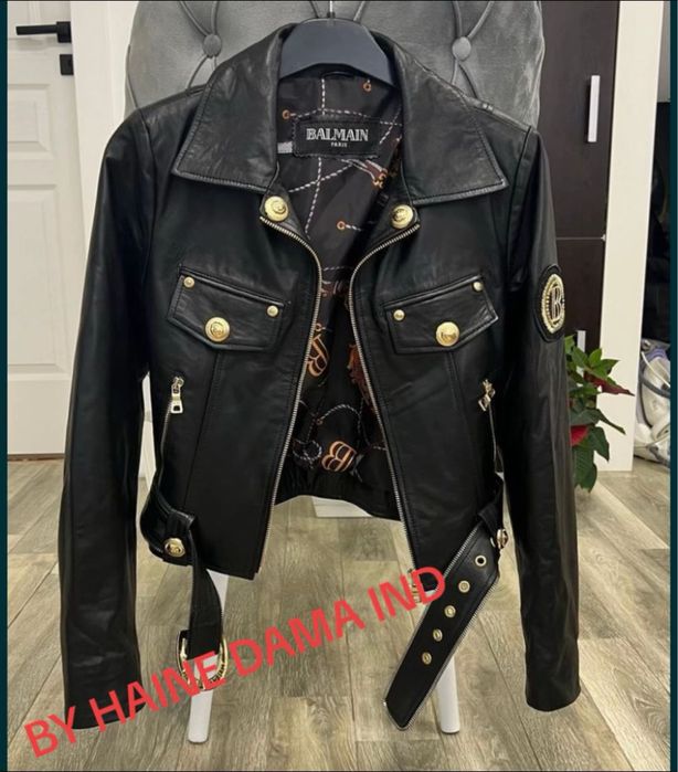 Geaca piele dama balmain