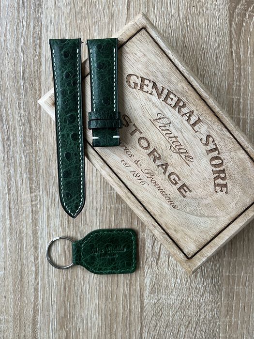 Curea de Ceas 22 mm din Piele de Struț – Lucrată Manual