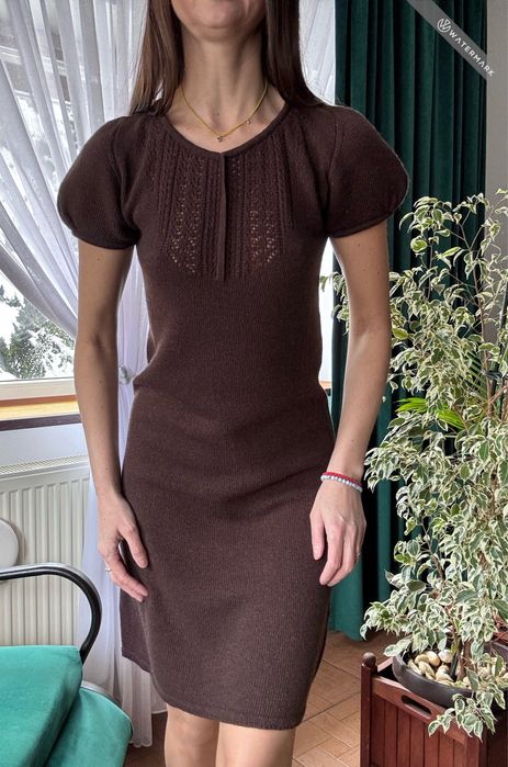 Rochie crosetata cu lana in compozitie , marimea M