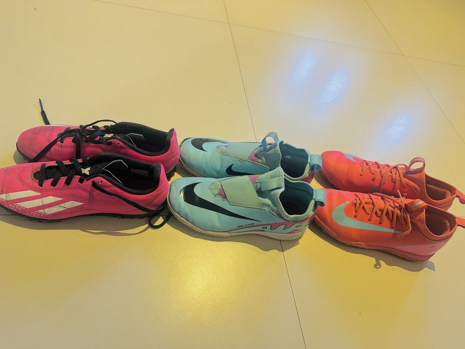 Футболни стоножки Nike и Adidas (номера 36.5 и 38) – Отлично запазени / Без забележки