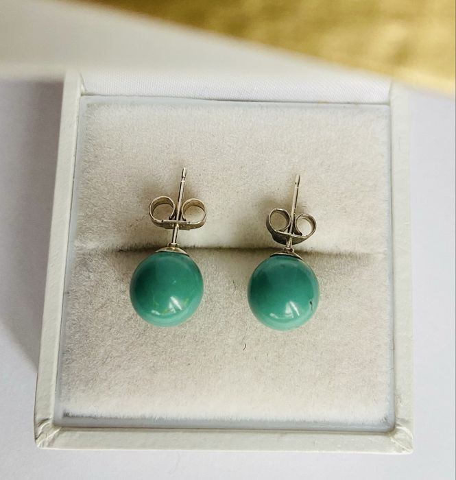 Cercei din argint cu turcoaz