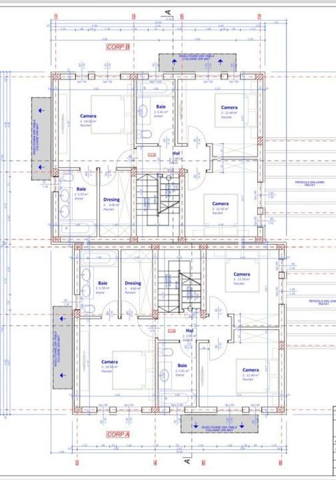 Casa tip duplex, 135mp utili, 4 camere, Semifinisata, Garaj, Zona Taut