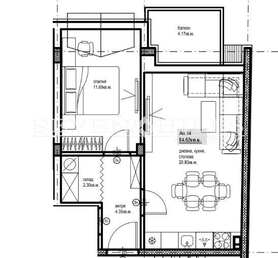 Продава се Двустаен апартамент в Пловдив, Каменица 1 - 69 кв.м за 1905 €/кв.м - Снимка #1