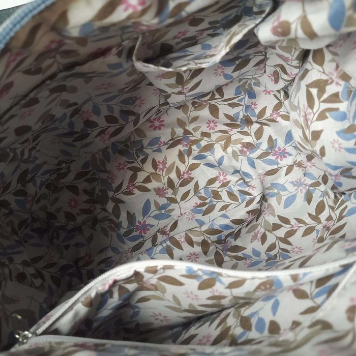 Чанта Deichmann   тип боулинг в беж и синьо