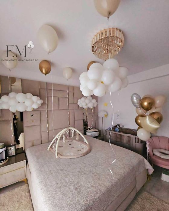 Decor Baloane Camera Nou Nascut Bebelus, Baby Shower, Baloane New Born