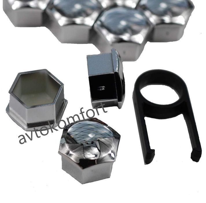 17 Или 19 мм Хром Никел Или Черни Капачки За Болтове И Гайки На Джанти