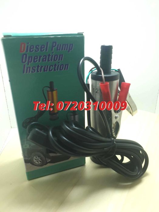 Pompa Electrica De Transfer Transfer Lichid Submersibila Carpoint Electrica 12V 8500 / Min Alimentare 12V Auto Utila Pentru Garaj Service Si Atelier