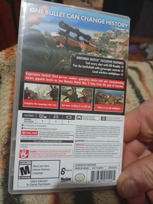Продам картридж Nintendo switch  SNIPER ELITE