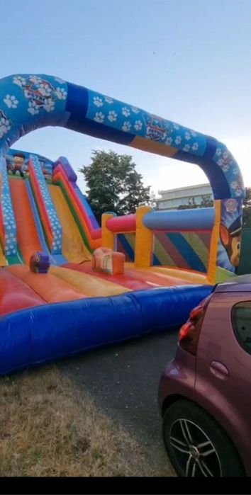 Надуваем замък,батут