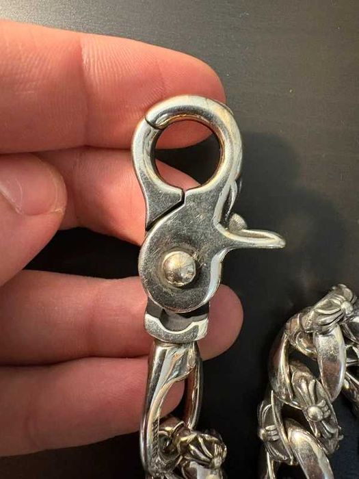 Chrome Hearts Fancy Cuban Link Silver Wallet Chain