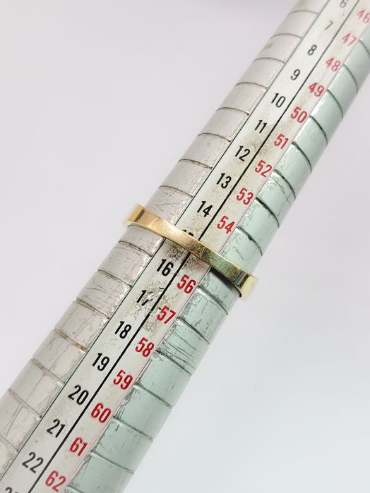 Inel Bicolor Neregulat din Aur Galben și Alb 14K – Mărime 55