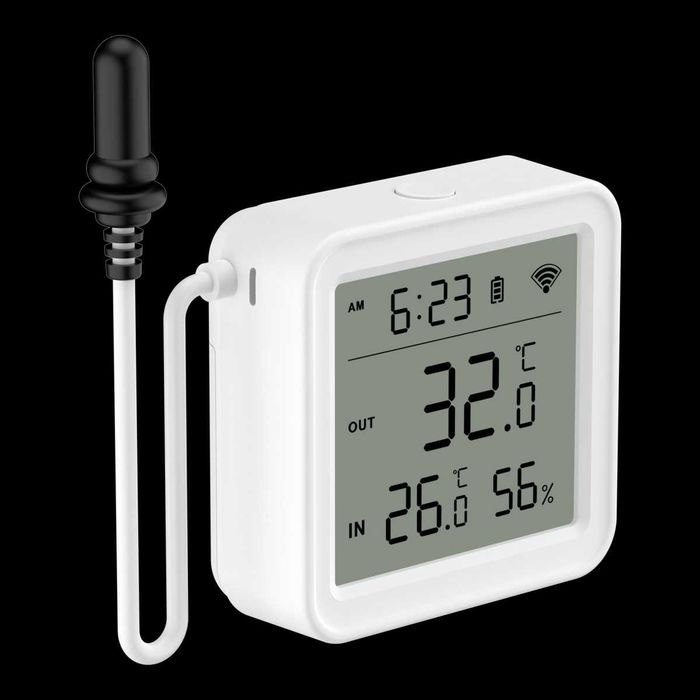 Умный Wi-Fi датчик температуры и влажности с внешним зондом ROXIMO