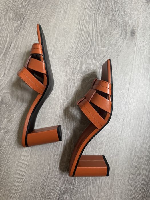 ZARA мюли кожаные