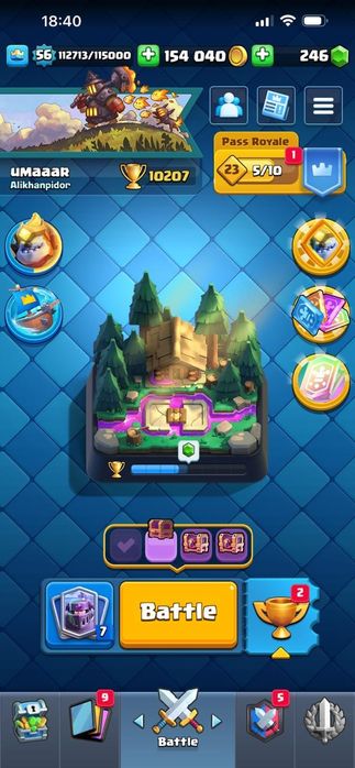 Акаунт в клеш рояль донатом внутри