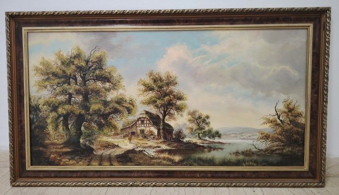 Tablou Pictura in ulei lucrare deosebita semnata încadrata într-o ram