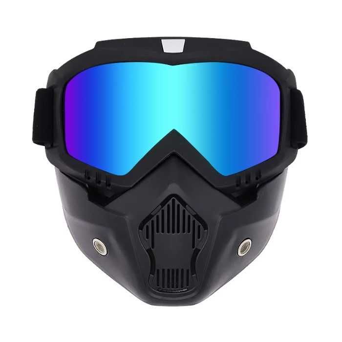 Маска мото с огледален цветен визьор, PA1024