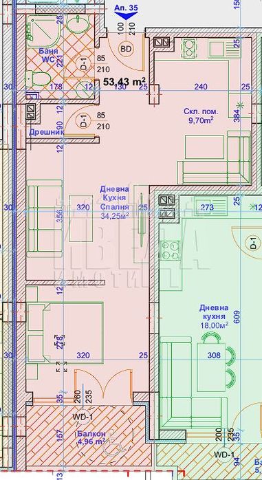 Продава се Двустаен апартамент в Варна, Възраждане 1 - 65 кв.м за 1631 €/кв.м - Снимка #1