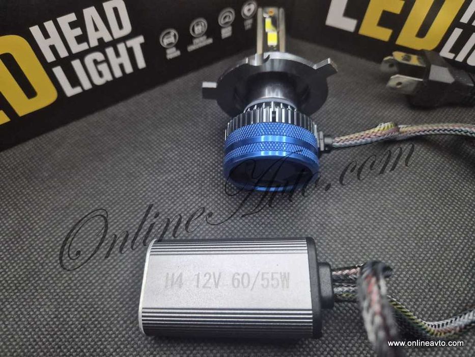 H4 Диодни крушки с подобрен фокус, LED крушки за автомобил 120W