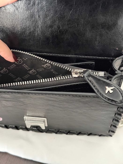 Pinko Love Fabulous оригинална черна чанта