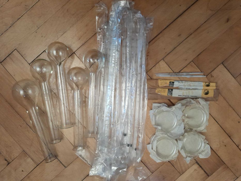 Lot vase sticlă laborator chimie