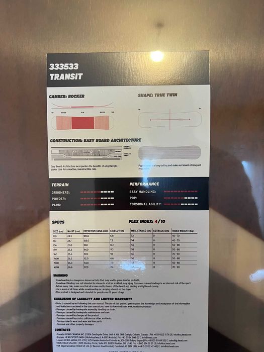 Placa snowboard NOUA Head Transit 159cm Wide +legaturi Head NX LGCY