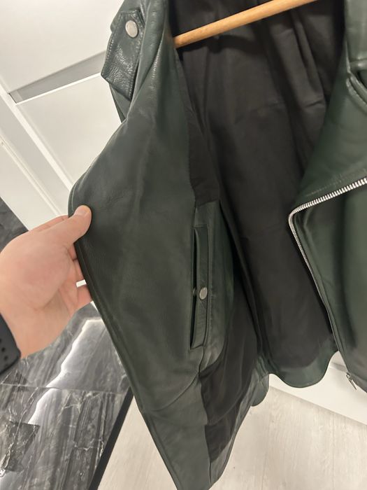 Geaca de piele verde JUNK de LUXE