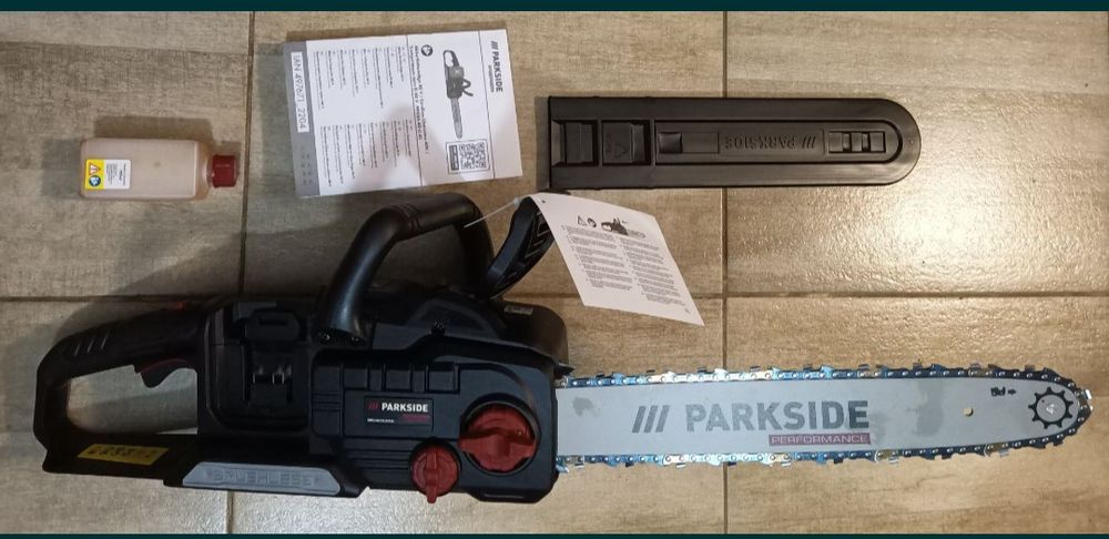 Parkside performance drujba electrica 40V ferastrau lant cu bateri 20V
