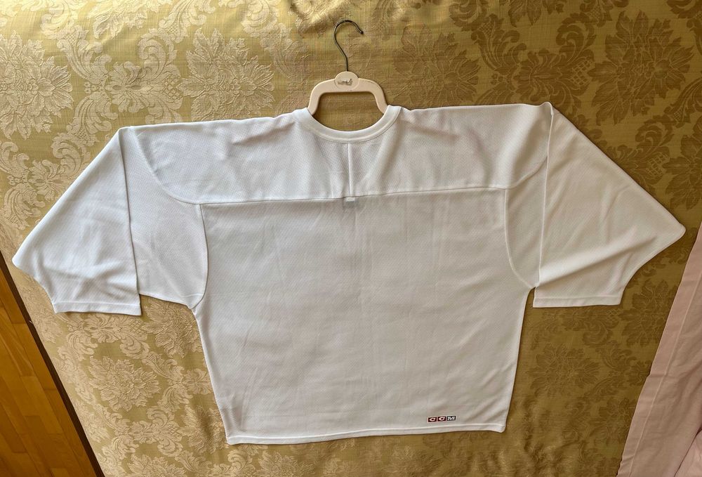 Tricou Antrenament Hochei CCM – Alb Mărimea XL (Senior)