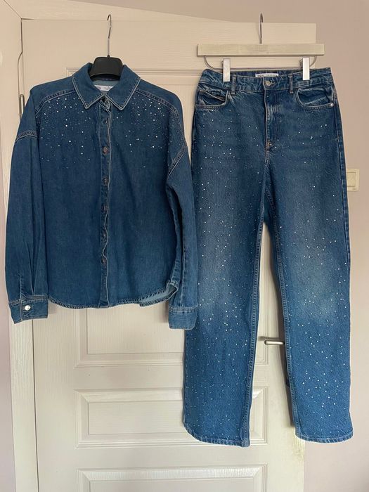 Сет Zara в Сиво Панталон М и Елек S