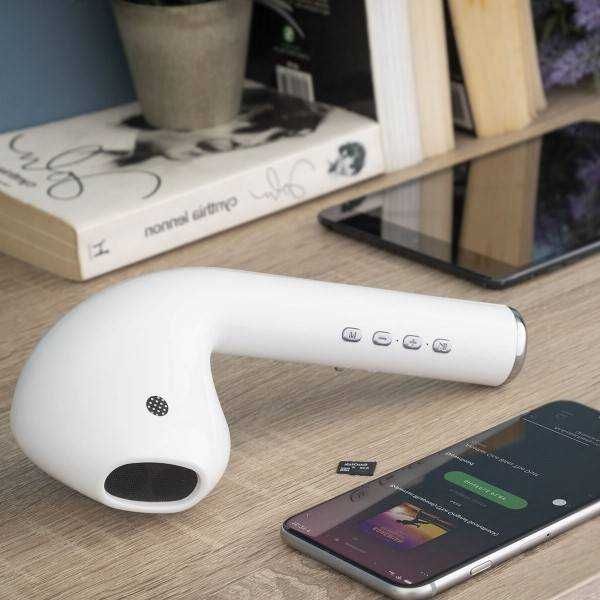 Difuzor tip casca telefon cu radio FM microfon microSD 1200mAh 5W