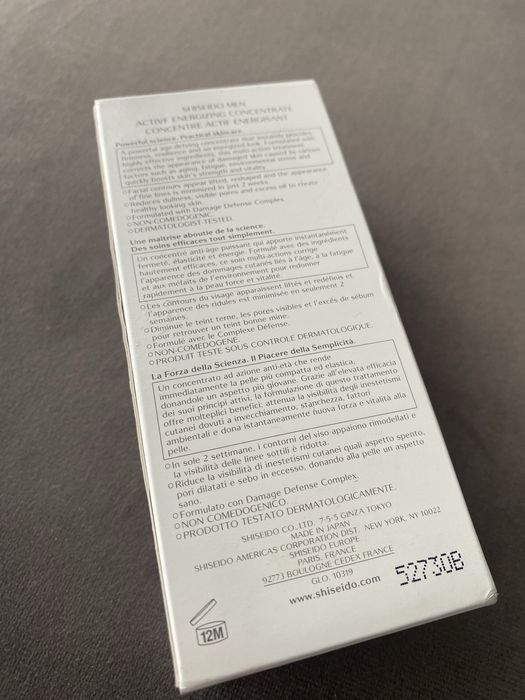 Vand crema Shiseido Active Energizing Concentrate