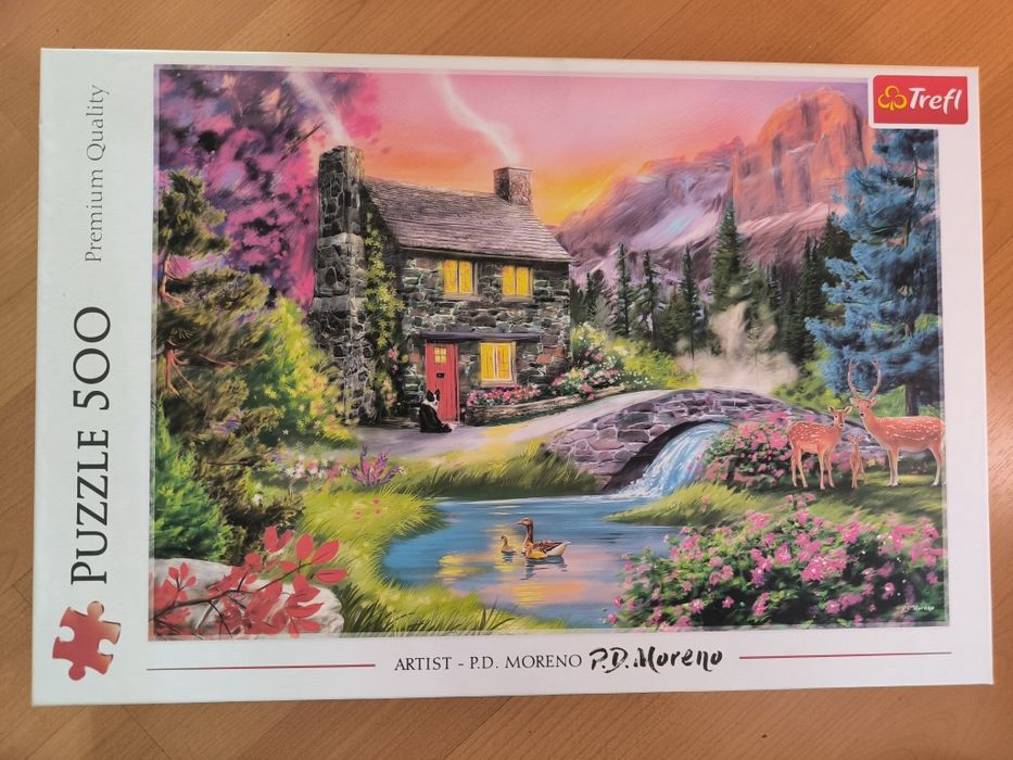 Lot puzzle adulți 500 și 1000 piese (14 buc) + covor puzzle Roll n Go