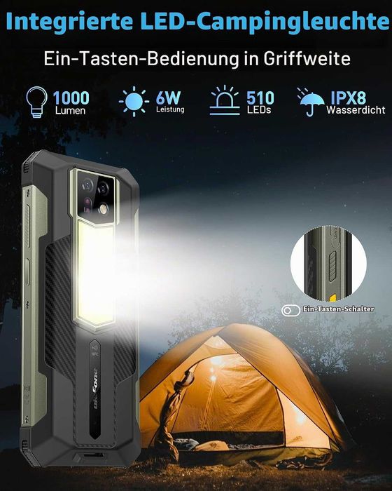Ulefone Armor 24 telefon rugged foarte rezistent, ideal pentru munca, santier, pescuit, drumetii sau activitati in aer liber.