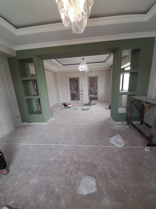 Шпаклевка стен под обои Алматы