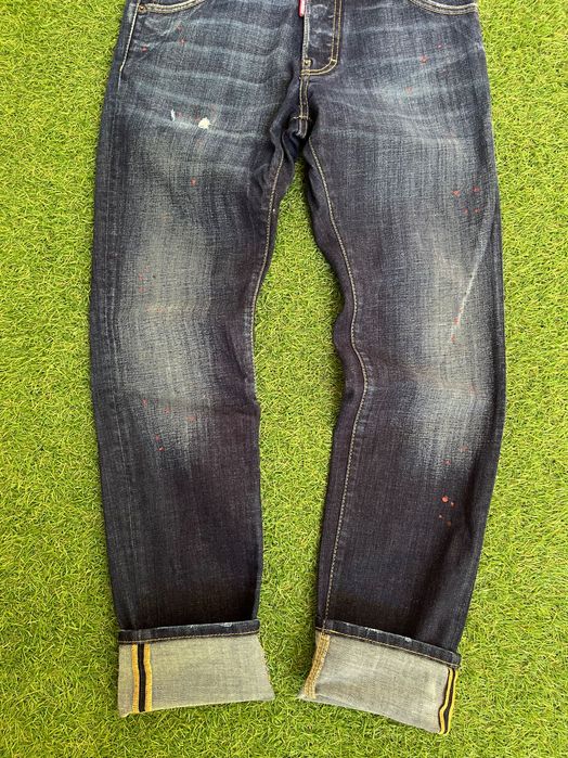 Мъжки дънки : Dsquared2 Dark Night Red Spots Wash Cool Guy Jeans Blue 46