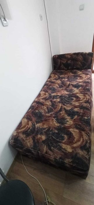 Ieftin Pat 1 Persoana cu lada si sistem de Rabatare