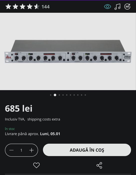 DBX - Equelizer si Compressor + geantă