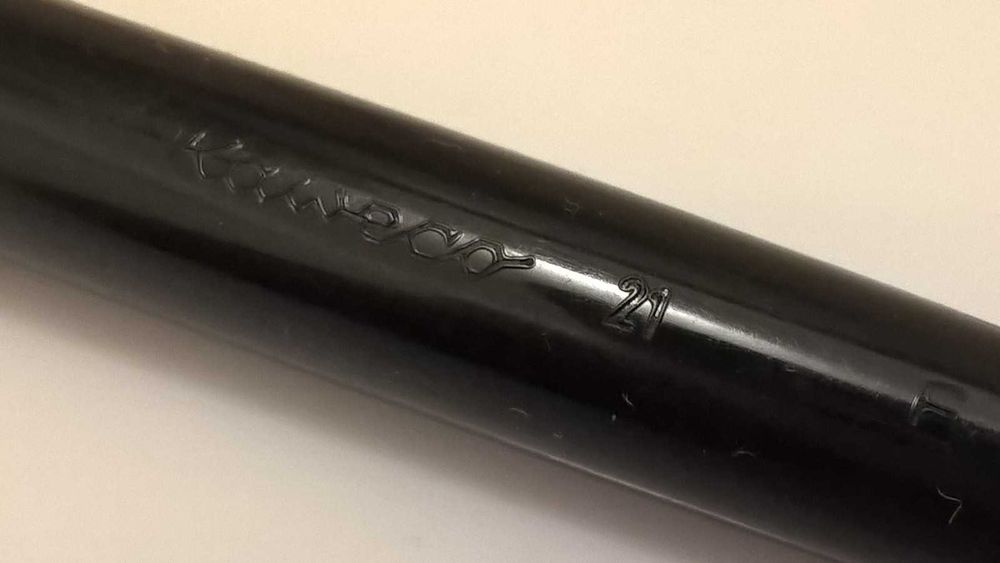 Kaweco 21 F stilou cu piston colectie 1935 celuloid functional penita originala 14c gold 585 model rar