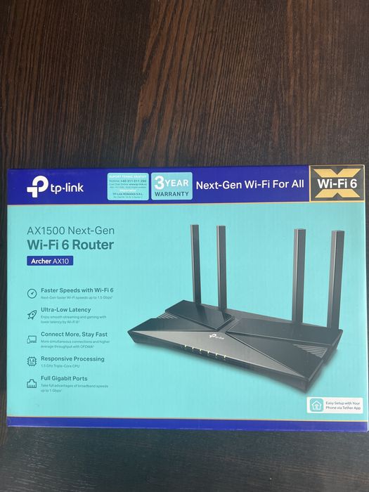 Router Wi-Fi 6 Archer AX1500 Next-Gen
