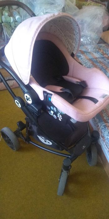 Комбинирана детска количка 3в1 Лорели Crysta розова