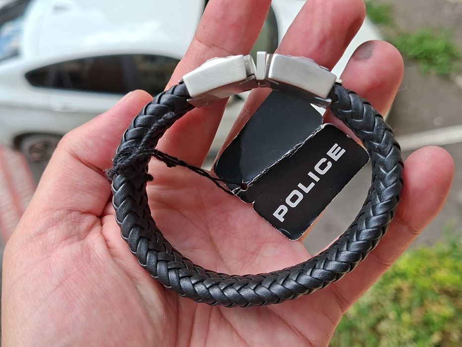 bratara piele inox Police cruce malteza