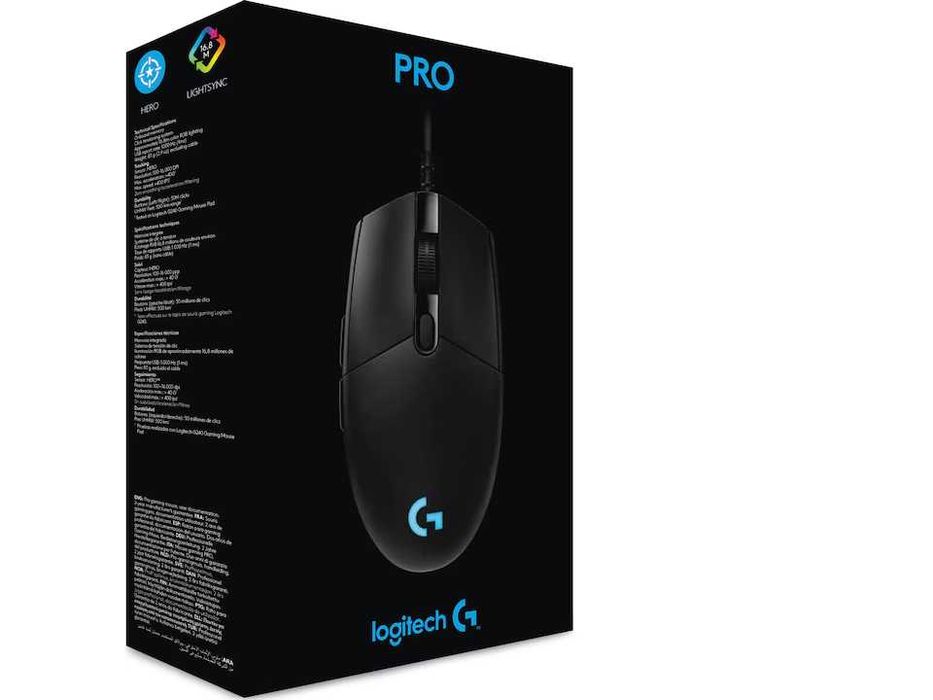 Pachet Mouse Logitech G Pro Hero + Mousepad Marvo G13