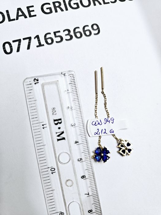 Vand cercei din aur 14 k 2.12 g cod 949