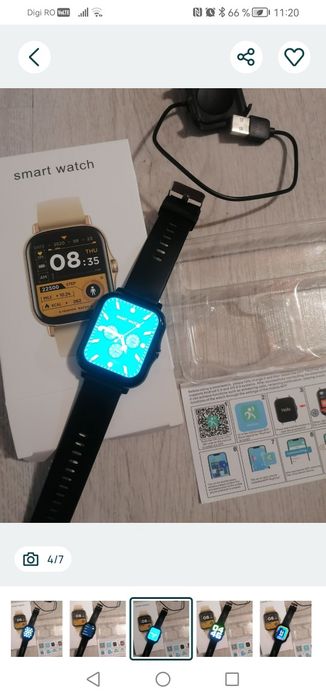 Ceas smartwatch cu ecran tactil, ecran HD TFT de 4.65 cm, corp aliaj,