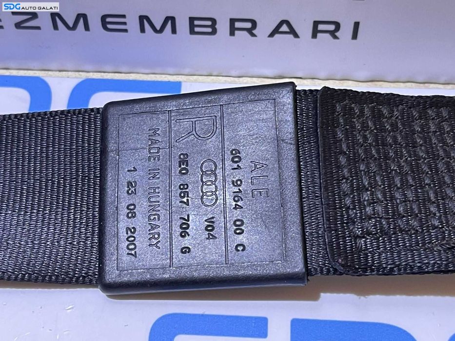 Centura Siguranta Cu Capsa Dreapta Fata Pasager Audi A4 B6 2001 - 2005 Cod 8E0857706G